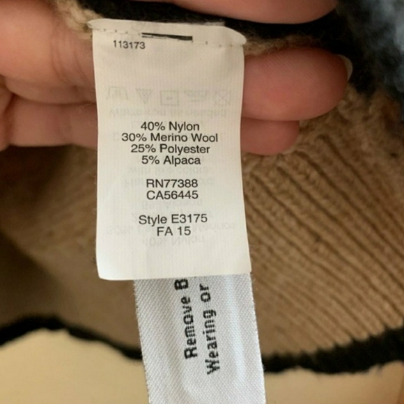 MADEWELL merino wool alpaca blend geometric fringe sweater - Picture 8 of 8